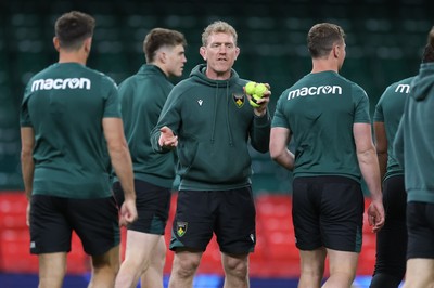 230525 - Northampton Saints Captain’s Run -  Northampton Saints head coach Sam Vesty during Captain’s Run ahead of the EPCR Champions Cup Final against Union Bordeaux-Begles at the Principality Stadium, Cardiff  