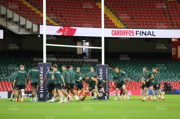 230525 - Northampton Saints Captain’s Run -  Northampton Saints during Captain’s Run ahead of the EPCR Champions Cup Final against Union Bordeaux-Begles at the Principality Stadium, Cardiff