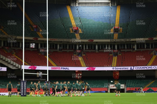 230525 - Northampton Saints Captain’s Run -  Northampton Saints during Captain’s Run ahead of the EPCR Champions Cup Final against Union Bordeaux-Begles at the Principality Stadium, Cardiff