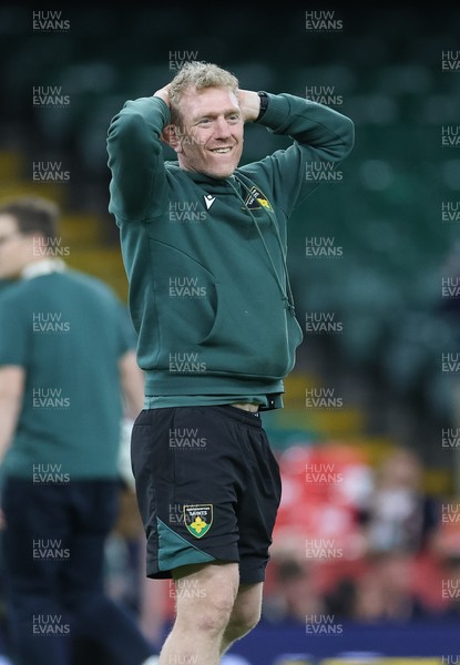 230525 - Northampton Saints Captain’s Run -  Northampton Saints head coach Sam Vesty during Captain’s Run ahead of the EPCR Champions Cup Final against Union Bordeaux-Begles at the Principality Stadium, Cardiff  