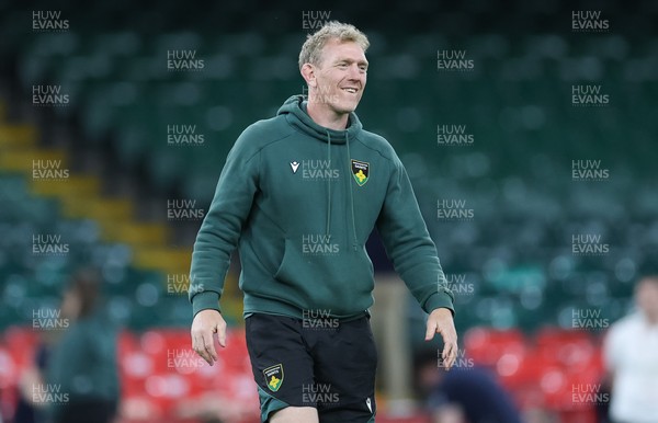 230525 - Northampton Saints Captain’s Run -  Northampton Saints head coach Sam Vesty during Captain’s Run ahead of the EPCR Champions Cup Final against Union Bordeaux-Begles at the Principality Stadium, Cardiff  