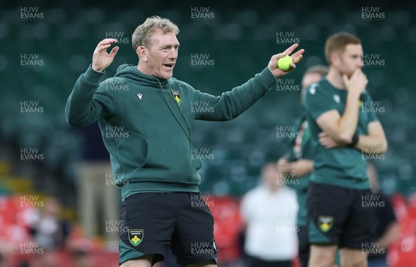 230525 - Northampton Saints Captain’s Run -  Northampton Saints head coach Sam Vesty during Captain’s Run ahead of the EPCR Champions Cup Final against Union Bordeaux-Begles at the Principality Stadium, Cardiff  