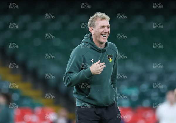 230525 - Northampton Saints Captain’s Run -  Northampton Saints head coach Sam Vesty during Captain’s Run ahead of the EPCR Champions Cup Final against Union Bordeaux-Begles at the Principality Stadium, Cardiff  