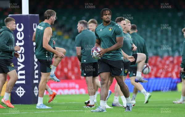 230525 - Northampton Saints Captain’s Run -  Chunya Munga of Northampton Saints during Captain’s Run ahead of the EPCR Champions Cup Final against Union Bordeaux-Begles at the Principality Stadium, Cardiff  