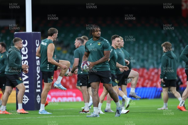 230525 - Northampton Saints Captain’s Run -  Chunya Munga of Northampton Saints during Captain’s Run ahead of the EPCR Champions Cup Final against Union Bordeaux-Begles at the Principality Stadium, Cardiff  
