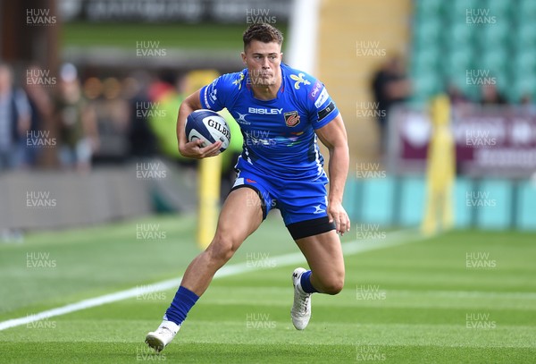 120817 - Northampton Saints v Dragons Rugby - Preseason Friendly - Jared Rosser of Dragons