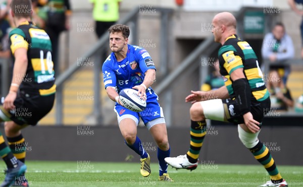 120817 - Northampton Saints v Dragons Rugby - Preseason Friendly - Dorian Jones of Dragons