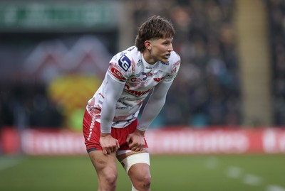 180126 - Northampton Saints v Scarlets - European Rugby Champions Cup - Ellis Mee of Scarlets 