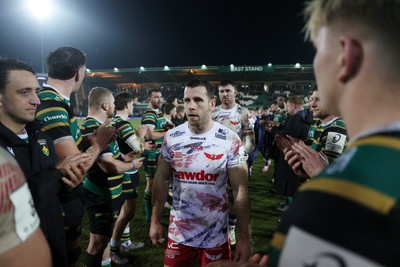 180126 - Northampton Saints v Scarlets - European Rugby Champions Cup - Gareth Davies of Scarlets at full time