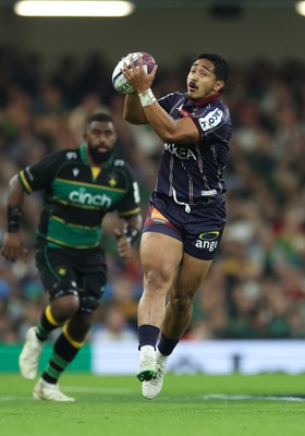 240525 - Northampton Saints v Union Bordeaux-Begles, EPCR Champions Cup Final - Yoram Moefana of Union Bordeaux-Begles takes the ball