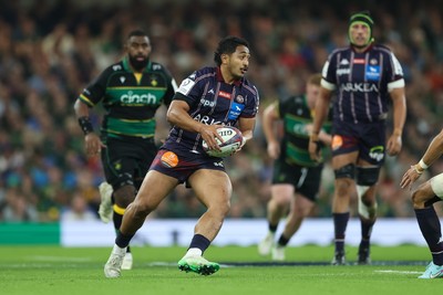 240525 - Northampton Saints v Union Bordeaux-Begles, EPCR Champions Cup Final - Yoram Moefana of Union Bordeaux-Begles takes the ball