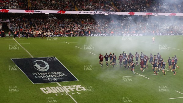 240525 - Northampton Saints v Union Bordeaux-Begles, EPCR Champions Cup Final - The Union Bordeaux-Begles team make their way in after warm up