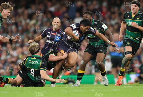 240525 - Northampton Saints v Union Bordeaux-Begles, EPCR Champions Cup Final - Yoram Moefana of Union Bordeaux-Begles looks to break