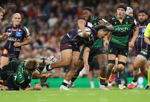 240525 - Northampton Saints v Union Bordeaux-Begles, EPCR Champions Cup Final - Yoram Moefana of Union Bordeaux-Begles looks to break