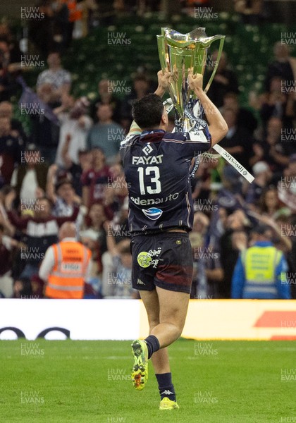 240525 - Northampton Saints v Union Bordeaux-Begles, EPCR Champions Cup Final - Nicols Depoortere of Union Bordeaux-Begles celebrates with the trophy