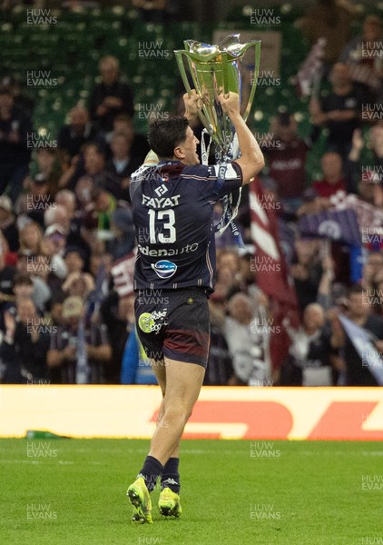 240525 - Northampton Saints v Union Bordeaux-Begles, EPCR Champions Cup Final - Nicols Depoortere of Union Bordeaux-Begles celebrates with the trophy