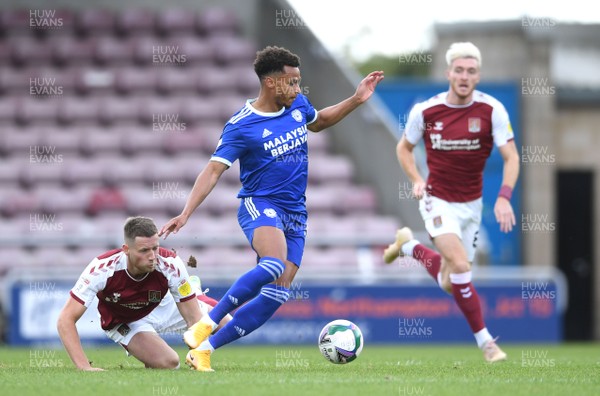 050920 - Northampton Town v Cardiff City - Carabao Cup First Round South - Josh Murphy of Cardiff City gets into space