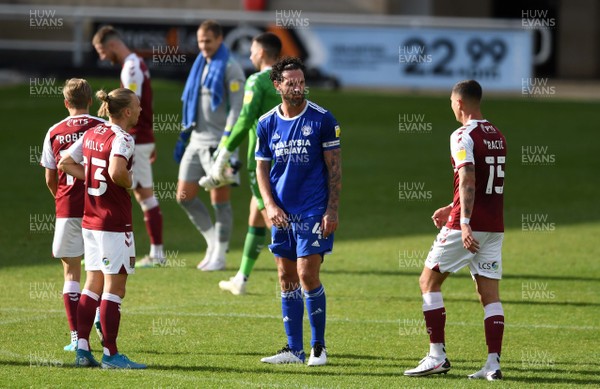 050920 - Northampton Town v Cardiff City - Carabao Cup First Round South - Sean Morrison of Cardiff City at the end of the game