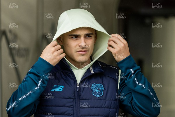 221125 - Northampton Town v Cardiff City - Sky Bet League 1 - Yousef Salech of Cardiff City arrives for the match against Northampton Town