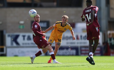 050926 - Northampton Town v Newport County, EFL Sky Bet League 2 - Matty Jacob of Newport County plays the ball forward