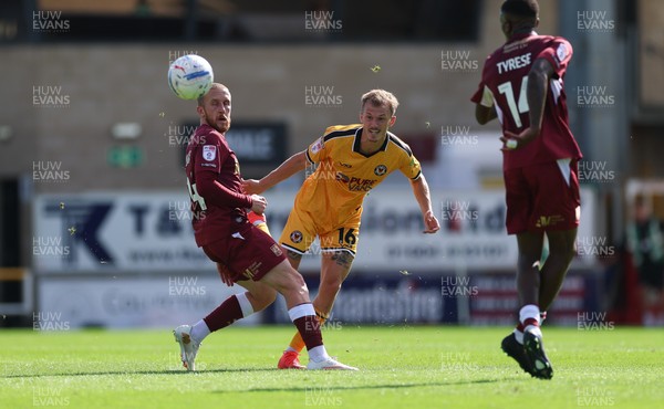 050926 - Northampton Town v Newport County, EFL Sky Bet League 2 - Matty Jacob of Newport County plays the ball forward