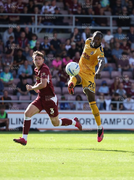 050926 - Northampton Town v Newport County, EFL Sky Bet League 2 - Yahya Bamba of Newport County looks to get a shot at goal