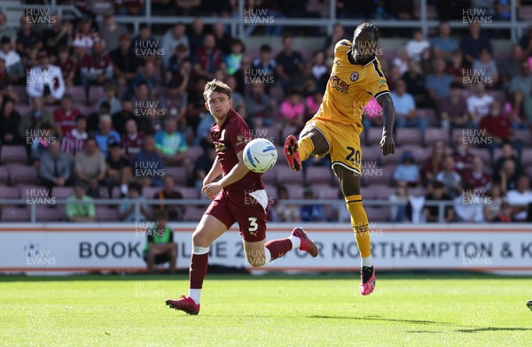 050926 - Northampton Town v Newport County, EFL Sky Bet League 2 - Yahya Bamba of Newport County looks to get a shot at goal