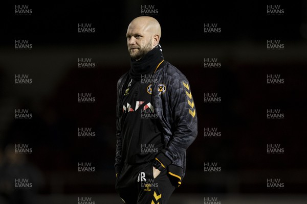 080222 - Northampton Town v Newport County - Sky Bet League 2 - Newport County Manager James Rowberry