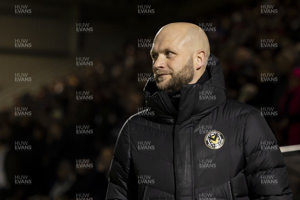 080222 - Northampton Town v Newport County - Sky Bet League 2 - Newport County Manager James Rowberry