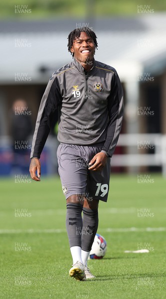 291022 - Northampton Town v Newport County - Sky Bet League 2 - Thierry Nevers of Newport County warm up before the match