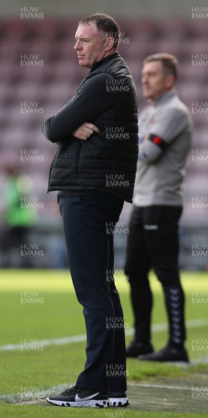 291022 - Northampton Town v Newport County - Sky Bet League 2 - Manager Graham Coughlan of Newport County watches from the technical area