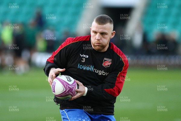 081218 Northampton Saints v Dragons - European Rugby Challenge Cup - Lloyd Fairbrother of The Dragons warms up before his 100th game