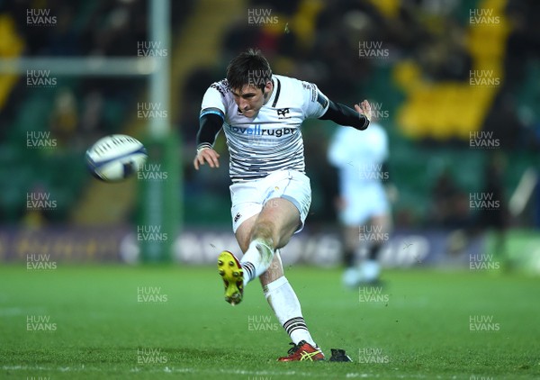 091217 - Northampton Saints v Ospreys - European Rugby Champions Cup - Sam Davies of Ospreys kicks at goal
