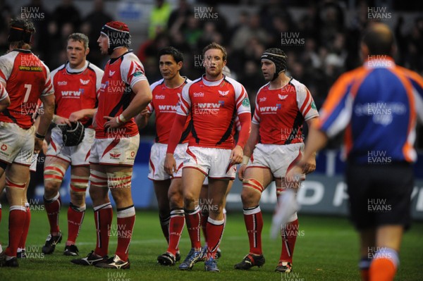 01.11.08 - Northampton v Llanelli Scarlets - EDF Energy Cup - Llanelli's Morgan Stoddart looks dejected before the end of the game. 