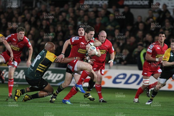 18.11.11 - Northampton Saints v Scarlets - Heineken Cup Scarlets' George North looks to break the Saints line 