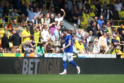 030525 - Norwich City v Cardiff City - Sky Bet Championship - Calum Chambers of Cardiff City leaves the pitch following his red card 