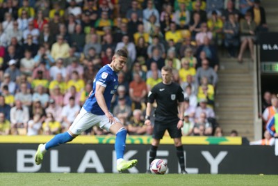 030525 - Norwich City v Cardiff City - Sky Bet Championship - Yousef Salech of Cardiff City scores to make it 1-3 from the penalty spot 