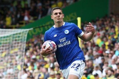 030525 - Norwich City v Cardiff City - Sky Bet Championship - Yousef Salech of Cardiff City celebrates scoring to make it 5-2 