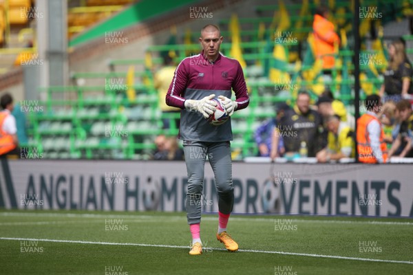 030525 - Norwich City v Cardiff City - Sky Bet Championship - Ethan Horvath of Cardiff City warms up 