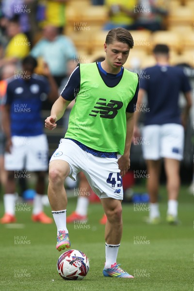 030525 - Norwich City v Cardiff City - Sky Bet Championship - Cian Ashford of Cardiff City warms up 