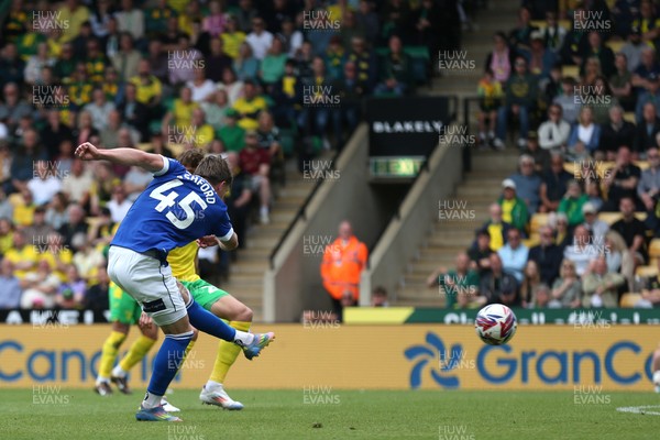 030525 - Norwich City v Cardiff City - Sky Bet Championship - Cian Ashford of Cardiff City shoots 