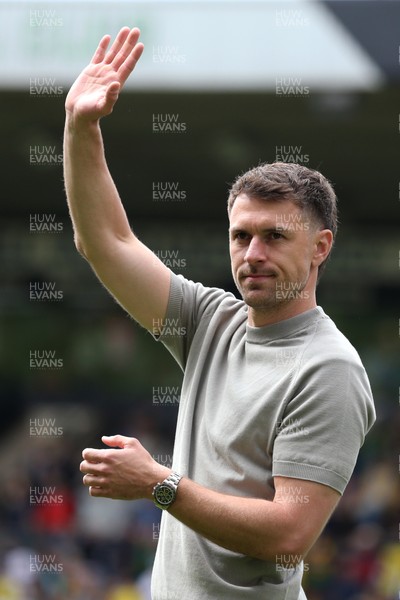 030525 - Norwich City v Cardiff City - Sky Bet Championship - Cardiff City Interim First Team Manager Aaron Ramsey applauds the fans at the final whistle 