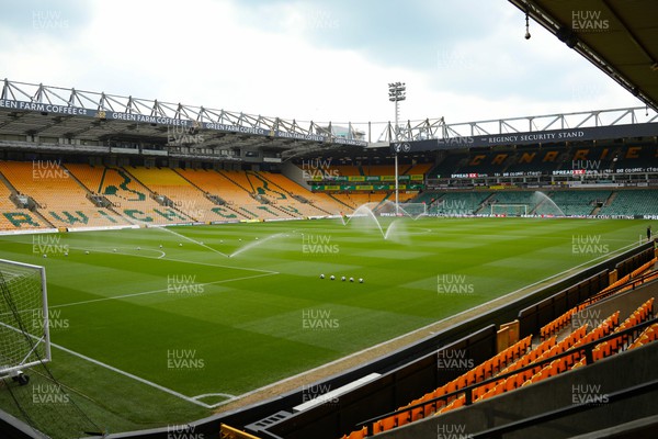 220423 - Norwich City v Swansea City - Sky Bet Championship - A general view of Carrow Road