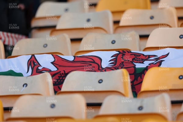 250125 - Norwich City v Swansea City - Sky Bet Championship - Welsh flag left on the seats at the end of the game