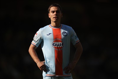 250426 - Norwich City v Swansea City - Sky Bet Championship - Leo Walta of Swansea City