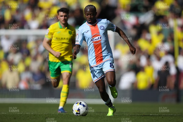 250426 - Norwich City v Swansea City - Sky Bet Championship - Malick Yalcouye of Swansea City running with the ball