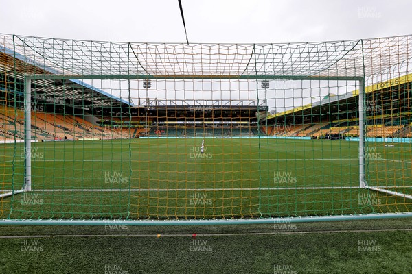 270424 - Norwich City v Swansea City - Sky Bet Championship - General view of Carrow Road from behind the goal