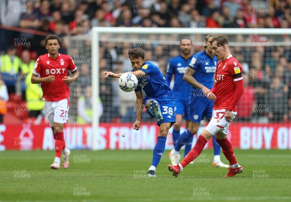 120921 - Nottingham Forest v Cardiff City, Sky Bet Championship - Perry Ng of Cardiff City plays the ball forward
