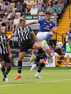 260725  Notts County v Cardiff City, Pre-season Friendly - Yousef Salech of Cardiff City looks to shoot at goal