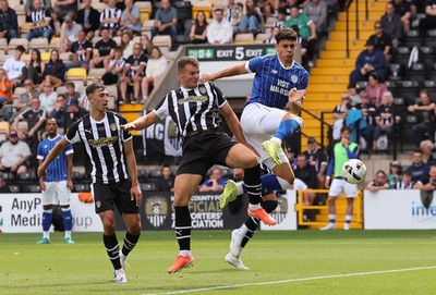 260725  Notts County v Cardiff City, Pre-season Friendly - Yousef Salech of Cardiff City looks to shoot at goal